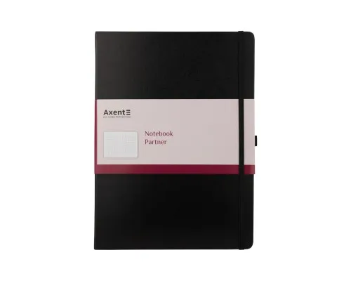 Блокнот Axent Partner Grand, 210х295, 100 арк, кліт, чорний (8203-01-A)