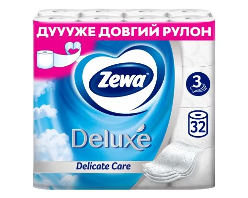 Туалетний папір Zewa Deluxe білий 3 шари 32 рулони (7322541343181)