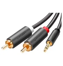Кабель мультимедійний 3.5mm F to 2xRCA M 3.0m Black Ugreen (10512)