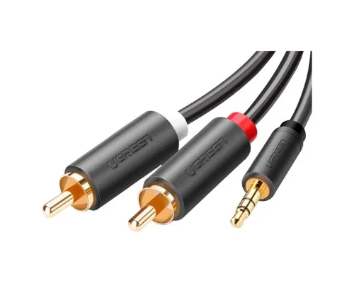 Кабель мультимедійний 3.5mm F to 2xRCA M 3.0m Black Ugreen (10512)