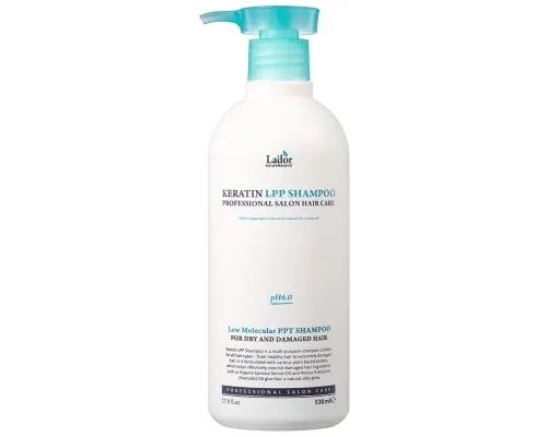 Шампунь La'dor Keratin LPP Shampoo Кератиновий безсульфатний 530 мл (8809500811053)