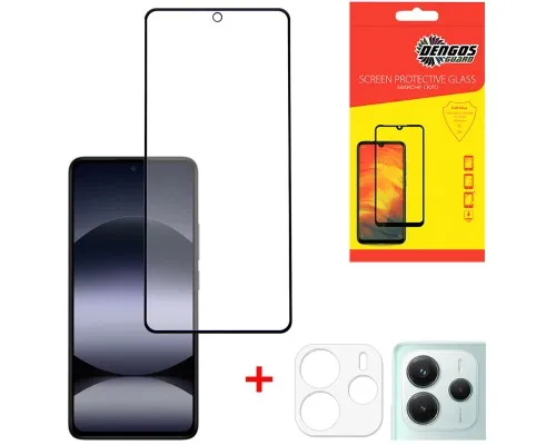 Скло захисне Dengos Xiaomi Redmi Note 14 4G/5G Kit (DG-TGSCP-08)