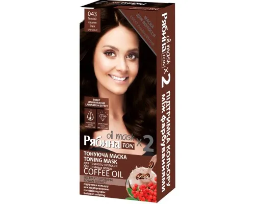Відтінковий бальзам Acme Color Ton Oil Mask Duo Pack 043 - Темний каштан (4823115500656)