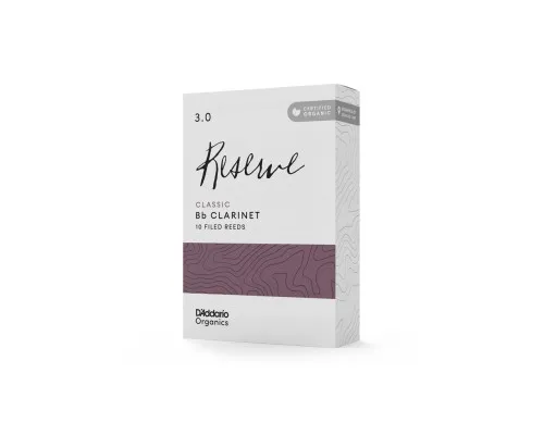 Тростина для кларнета D'Addario Organic Reserve Classic Bb Clarinet #3.0 - 10 Box (ODCT1030)