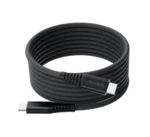 Дата кабель USB-C to USB-C 1.2m 240W magnetic black Choetech (XCC-1051-BK)