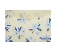 Папка - конверт Buromax А4 на кнопці, MYOSOTIS ARABESKI, напівпрозора, маренго (BM.3943-53)