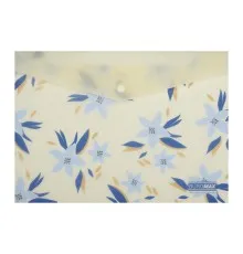 Папка - конверт Buromax А4 на кнопці, MYOSOTIS ARABESKI, напівпрозора, маренго (BM.3943-53)