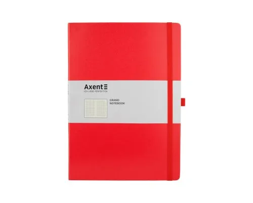 Блокнот Axent Partner Grand, 210х295, 100 арк, кліт, червоний (8203-06-A)