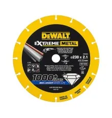 Диск пильний DeWALT алмазний сталь/алюміній/кольорові метали/арматура/нержавіюча сталь, 230х1.5х22.23 мм (DT40255)