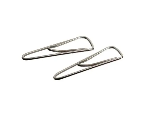 Скріпки канцелярські Axent triangular, nickel-plated, with a bend, 25мм 100шт (4105-А)
