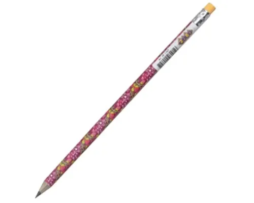 Олівець графітний ZiBi FLOWERS, HB, with eraser, tube (ZB.2300)