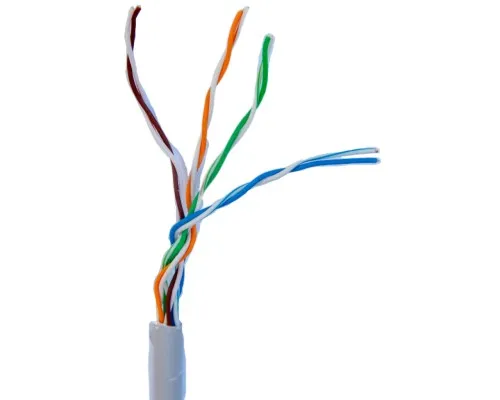Кабель мережевий UTP 305м, cat.5e, CCA, 4*2*0,50, PVC, indoor, grey GEAR (GEC-UTPCCA050305)