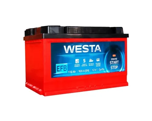 Акумулятор автомобільний Westa 6CT-110 А (0) RED EFB