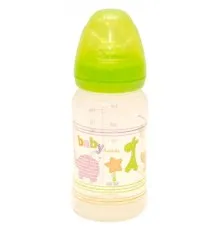 Пляшечка для годування Baby Team з широким горлом 6+, 250 мл (1002_желтый)