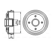Гальмівний барабан Bosch 0 986 477 116
