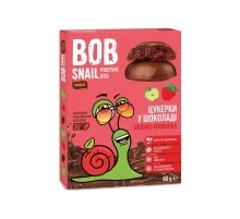 Цукерка Bob Snail Равлик Боб яблучно-полуничні в молочному шоколаді 60 г (4820219341369)