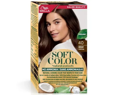 Фарба для волосся Wella Soft Color Безаміачна 40 - Коричневий (3614228865852)