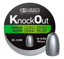 Пульки JSB Diabolo KnockOut Slugs .251 (546125-150)