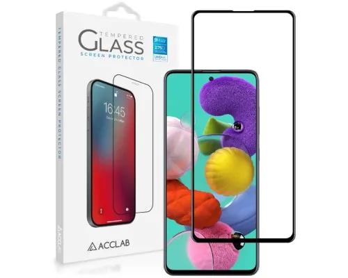 Скло захисне ACCLAB Full Glue Samsung A71 Black (1283126508622)