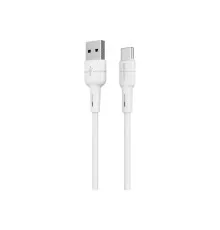 Дата кабель USB 2.0 AM to USB-C 1.0m 3A silicone BX30 white BOROFONE (6931474706935)