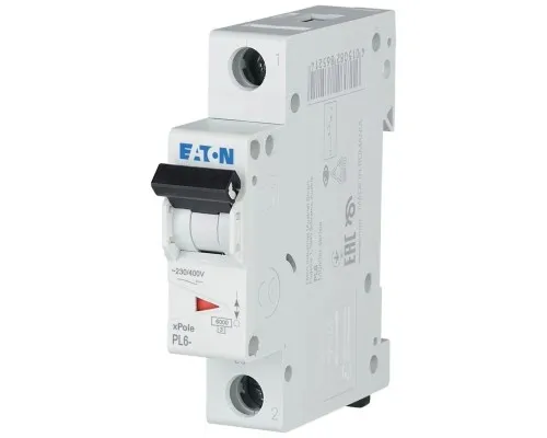 Автоматичний вимикач Eaton 1-п. М1 С 6А PL6 6кА