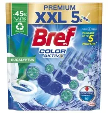 Туалетний блок Bref Кольорова вода Евкаліпт 5 х 50 г (9000101592368)