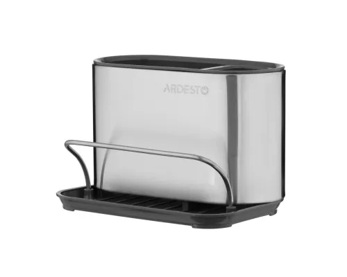 Органайзер для столових приборів Ardesto Minimalism 18x12.3x13см, сталь, сірий темний (ARHK4505GS)