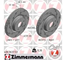 Гальмівний диск ZIMMERMANN 400.3637.53