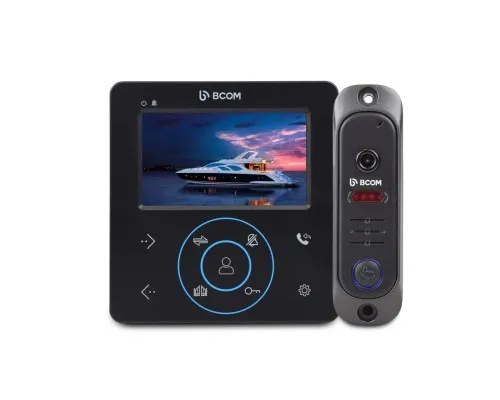 Комплект відеодомофона BCOM BD-480M Black Kit