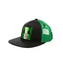 Кепка Jinx Minecraft - Creeper Sequin Youth Snapback Green (JINX-10305)