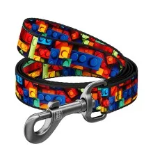 Повідець для собак WAUDOG Nylon "Блоки" S Ш 15 мм Д 200 см (756-4056)