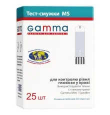 Тест-смужки для глюкометра Gamma MS 25 шт. (7640143654963)