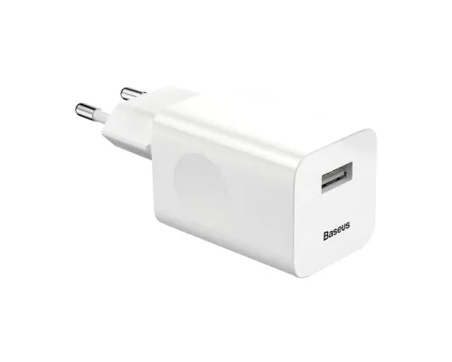 Зарядний пристрій Baseus 1xUSB 18W white (CCALL-BX02)