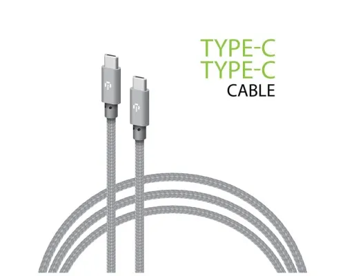 Дата кабель USB-C to USB-C 1.0m CBGNYTT1 60W Grey Intaleo (1283126559501)