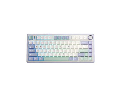 Клавіатура Aula F75 Gasket Greywood V3 switch Hot-Swap PBT Wireless/Bluetooth/USB White (6948391208640)
