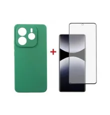 Чохол до мобільного телефона Dengos Kit Xiaomi Redmi Note 14 case Soft + glass (Mint) (DG-KM-131)