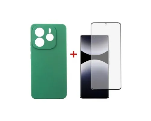 Чохол до мобільного телефона Dengos Kit Xiaomi Redmi Note 14 case Soft + glass (Mint) (DG-KM-131)