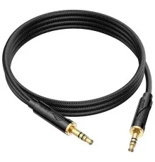 Кабель мультимедійний 3.5mm M to 3.5mm M 1.0m Black HOCO (6942007625463)
