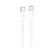 Дата кабель USB-C to USB-C 1.0m Magic silicone PD 60W X87 white HOCO (6931474783264)