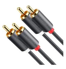 Кабель мультимедійний 2xRCA M to 2xRCA M 2.0m AV104 black Ugreen (10518)