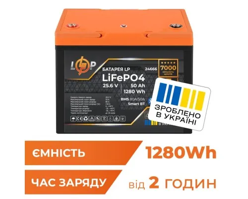 Батарея LiFePo4 LogicPower LiFePO4 25.6V - 50 Ah (24666)