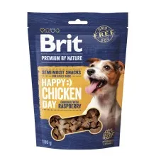 Ласощі для собак Brit Premium Semi-moist Snacks Chicken with Raspberry напіввологі з куркою і малиною 180 г (8595602573912)