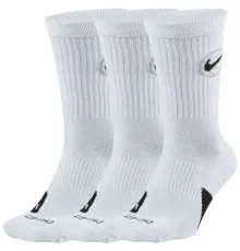Шкарпетки Nike Crew Everyday Bball 3pr DA2123-100 38-42 3 пари Білий (194499963141)