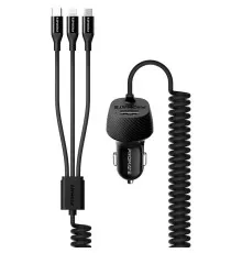 Зарядний пристрій Promate 17W USB + Multi-Connector (voltrip-uni.black)