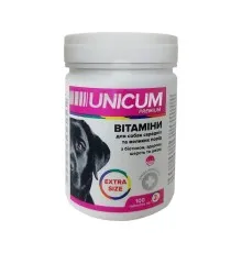 Вітаміни для собак Unicum PREMIUM EXTRA SIZE здорова шерсть та шкіра 100 табл. (4820275971692)