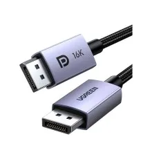 Кабель мультимедійний DisplayPort M to DisplayPort M 1.0m 16K DP118 black Ugreen (15383)
