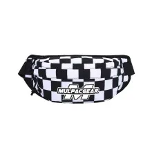 Сумка-бананка Optima чорно-біла (KB-20324-E-black)