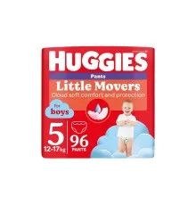 Підгузки Huggies Little Movers/Pants 5 (12-17 кг) для хлопчиків 96 шт (5029054568163)