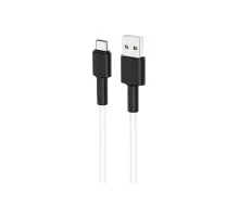 Дата кабель USB 2.0 AM to USB-C 1.0m 3A silicone BX31 white BOROFONE (6931474710406)