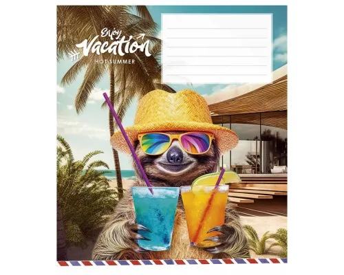 Зошит Школярик Cool vacation 12 аркушів лінія (012-3318L)
